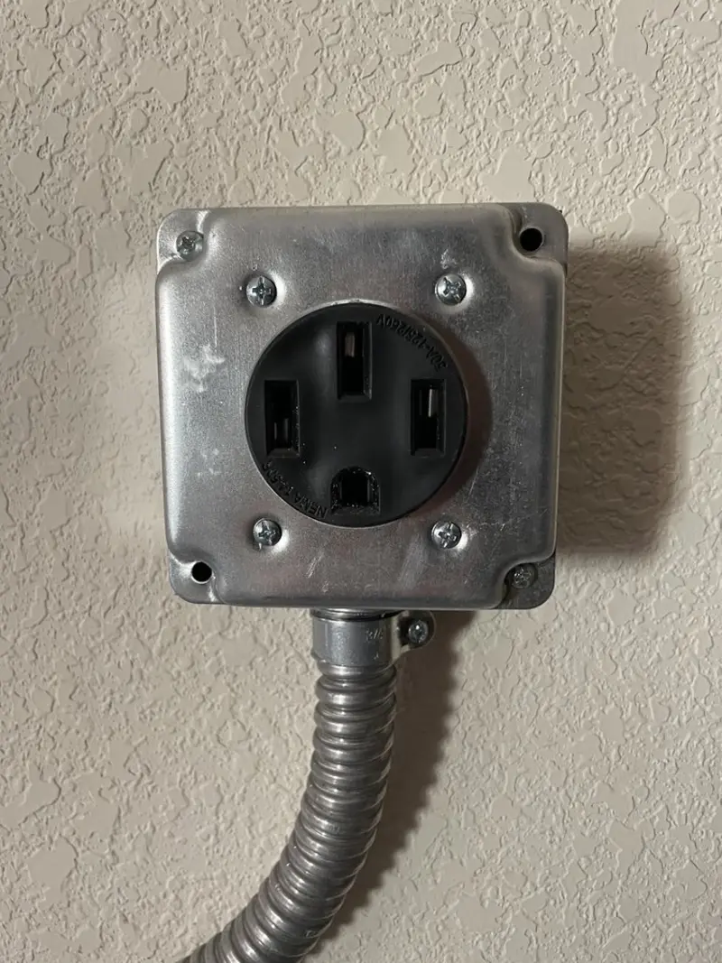 NEMA 14-50 outlet installed for Electrical Panel Upgrade in Burlingame